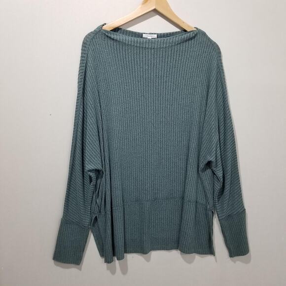 Maurices Sweaters - Maurices Sweater Womens XXL Green Ribbed Knit Dolman Sleeve Oversized Tunic